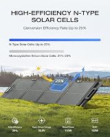 EF ECOFLOW 110W Portable Solar Panel Foldable Waterproof IP68 Chainable Power view 2