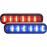 Whelen ION Duo Linear-LED Light Head with Scan-Lock Flash Patterns - Hood, Grille &amp; Universal Mount - Red/Blue, Part# I2J