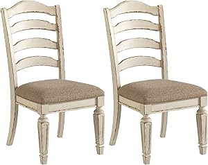 Signature Design by Ashley D743-01 Realyn Dining Room Chair, Chipped White
