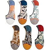 ETSMONPRO No Show Socks Women Cute Stylish Sneaker Non Slip Flat Boat Line 6 Pairs