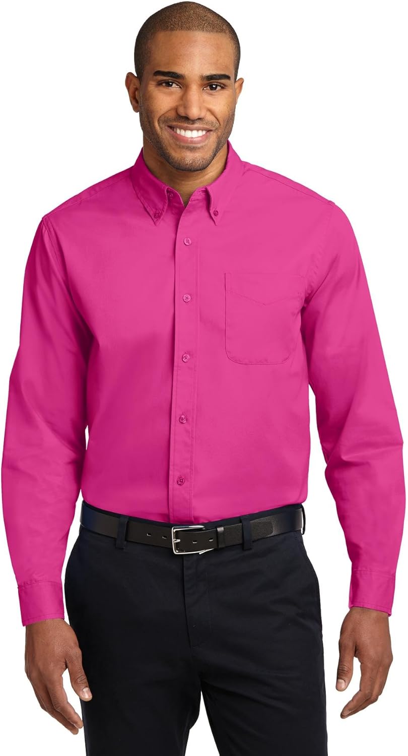 Port Authority Men's Long Sleeve Easy Care Shirt at  Men’s Clothing store: Button Down Shirts