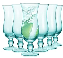 Cheardia 6 Pack Hurricane Glass, 14 oz Pina Colada