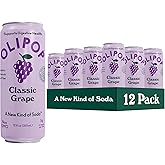 OLIPOP Prebiotic Soda Pop, Classic Grape, Pantry Pack Packed with Prebiotics, Fiber, and Botanicals, Gluten Free, Vegan, GMO 