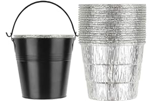 FINDFUL 20-Pack Grease Liner and 1 Pack Black Bucket Compatible for Traeger Pro Series 575/780, 22/34 Series, Ironwood 650/885 Grills, Grill Accessories Drip Tray Liner