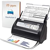 Plustek PS186 Desktop Document Scanner, with 50-Pages Auto Document Feeder (ADF). for Windows 7/8 / 10/11 (Intel/AMD only)