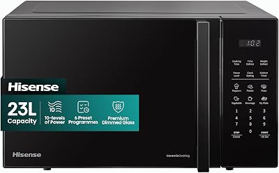 Hisense Freestanding 23L Digital Microwave H23MOBS5HUK Black 800W 6 Auto