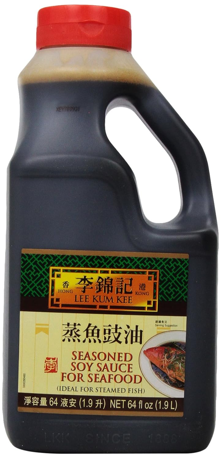 Lee Kum Kee Lkk Seasoned Soy Sauce for Seafood, 64 Ounce Grocery & Gourmet Food