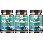 Advanced Brain Supplement for Memory and Focus - Nootropics Brain Support Supplement with Memory and Focus Vitamins for Adults of All Ages - for Brain Fog Clarity Energy and Recall - 3 Pack