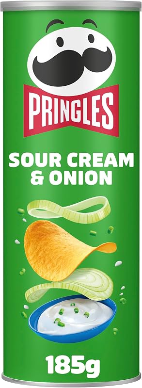 Sour Cream & Onion | Aperitivo salado Sabor Crema agria y Cebolla | Tubo | 185g