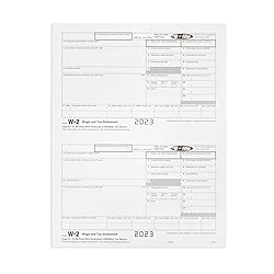 W2 Forms 2023, 4 Part Tax Forms, 25 Employee Kit of