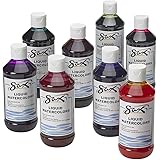 Sax Liquid Washable Watercolor Paint, 1/2 Pint, Assorted Colors, Set of 8 - 1567858