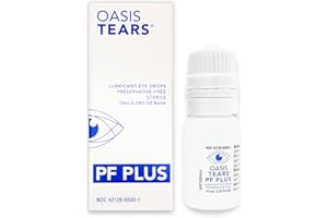 Oasis Tears OT6500 PF Plus Preservative-Free Lubricant Eye Drops Dry Eye Relief | Artificial Tears | 0.34 FL OZ (10 mL)