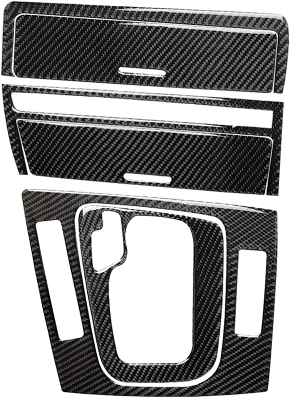 4pcs Set Carbon Fiber Instrument Dashboard Console Gear Box Panel Frame Decal Cover Trim for BMW 3 Series 4th E46 320i 325i 330i 335i 340i M3 1998-2006