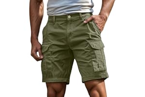 Men's Cargo Shorts Relaxed Fit Zip Off Casual Stretch Outdoor Work Shorts 2026 Summer Lightweight Multi Pockets Hiking Pants