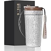 ZING TTI Titanium Travel Coffee/Water Cup,17oz, Leak-Proof Lid Vacuum Insulated Cup for Hot/Cold Drinks - Keeps Coffee, Tea, Beer Temperature | Gift Box Ready (Silver)