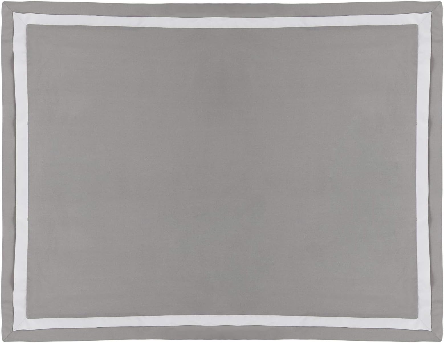 Martex 2000 Series Ultra-Soft Microbrushed Sham, King, Gray/White