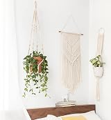 Mkouo Macrame Plant Hanger 89cm Cotton Rope Boho Balcony Decor view 5
