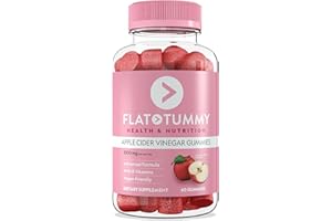 Flat Tummy Apple Cider Vinegar Gummies, 60 Count – ACV Gummies, Detox, Support Gut Health – Vegan-Friendly, Non-GMO - Beet an