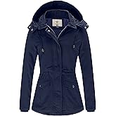 WenVen Women's Winter Thicken Cotton Coat Warm Parka Jacket with Removable Hood