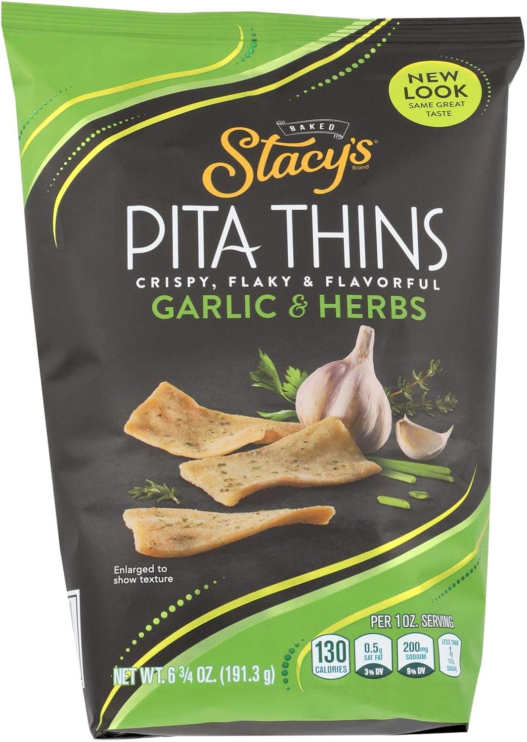 STACY'S PITA CHIPS Perfectly Thymed Pita Crisps 6.75 OZ CS x8 Health & Personal