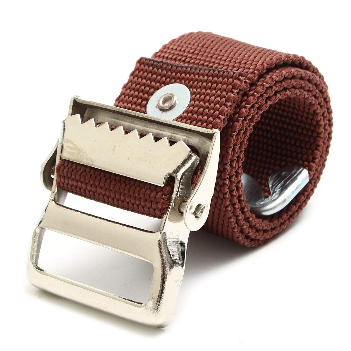 MASUNN Stilts Straps Drywall Leg Band Straps Kit Hook And Loop Canvas Woven Brown