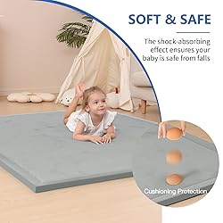 Huloo Sleep Baby Play Mat for Floor,1.3" Thick