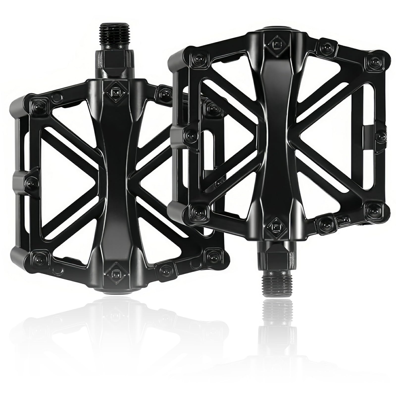 Winlauyet Bicycle Cycling Bike Pedals 9/16" With Sealed Anti-Slip Durable For Universal BMX Mountain Bike Road Bike Trekking Bike (Black)