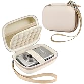 Leayjeen Small Camera Case for Canon PowerShot ELPH/IXUS - White | EVA Hard Shell Fits Kodak Pixpro C1 FZ55/FZ45,Nikon Coolpix, Digital Camera Case,Shockproof Compact Camera Bag(Case Only)