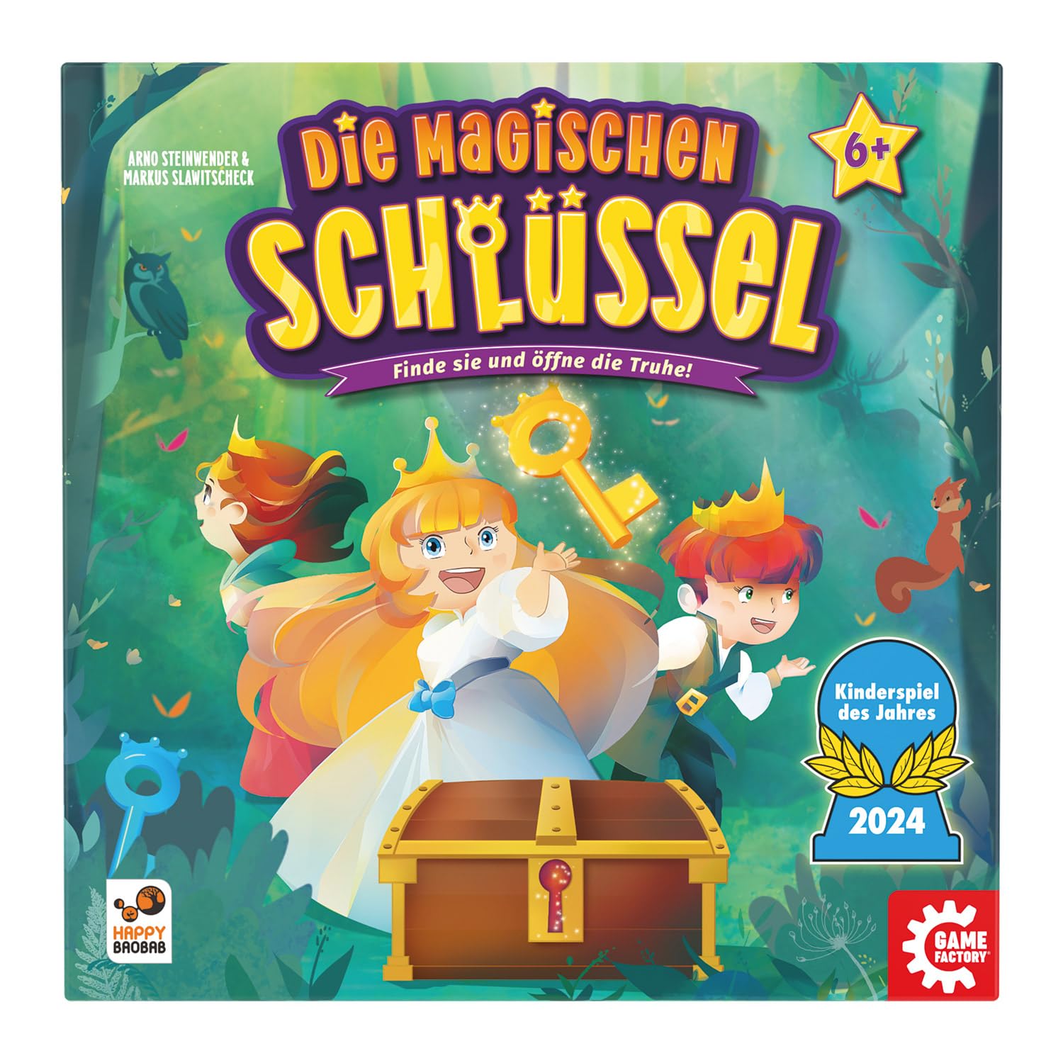 Game Factory 646323 Die Magischen Schlüssel, Zauberhaftes Würfelspiel für Kinder ab 6 Jahren, Familienspiel für 2-4 Spieler, Kinderspiel des Jahres 2024 6