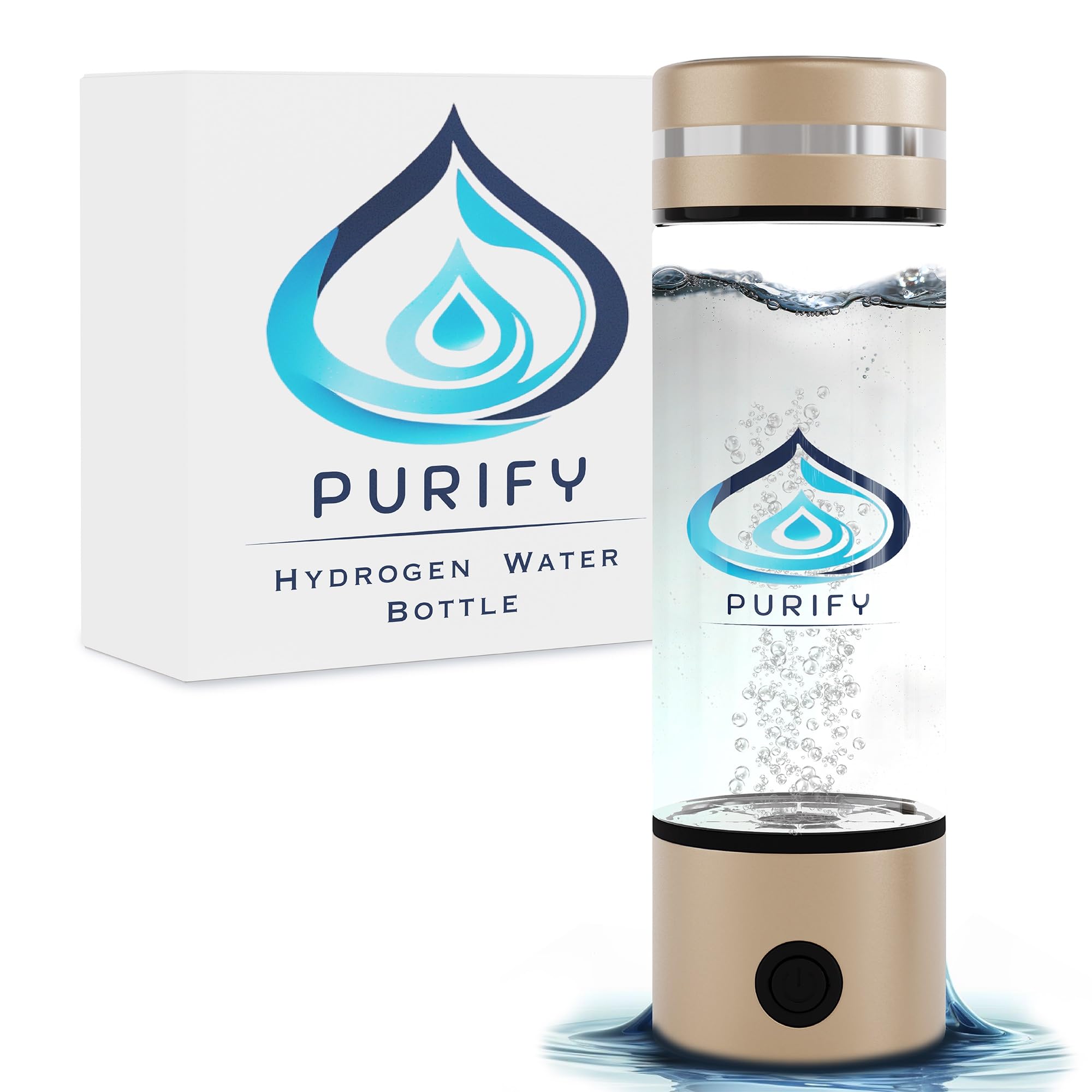 PURIFY™ - Hydrogen Water Bottle, 330ml Hydrogen Water Generator, Hydrogen Water Machine with Platinum SPE/PEM Electrolysis Technology, Hydrogen Water Bottle UK — image 1