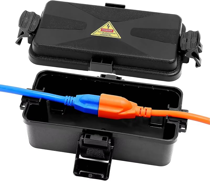DIQMIAQ Outdoor Electrical Box IP54 Waterproof Extension Lead Weatherproof