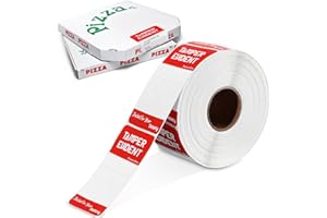 Noveread 1 x 1000 Pcs Tamper Evident Stickers 2" x 4" Thermal Printer Sticker Paper Seal Tamper Proof Stickers for Drivers Safety Seal Writable Delivery Label (Red)