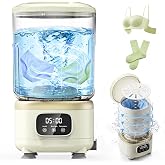 2L Mini Washing Machine, Portable Underwear Washer with 3 Modes | (5Min Wash, 5Min Rinse, 3Min Spin), Leakproof &amp; Detachable, Drain Hose, Deep Clean for Underwear, Socks &amp; Baby Items