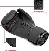 EVO Fitness Boxing Pads Gloves Set Matte Black 14oz Gloves Target Focus Mitts view 6