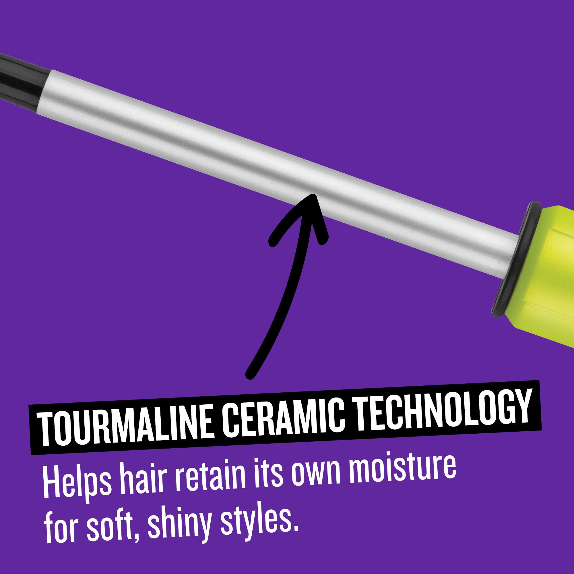 Bed Head Curlipops .5” Tourmaline Ceramic Skinny Pop™ Styling Iron | Clamp-Free Curling Wand | for Tight, Bouncy Curls (1/2 Inch)