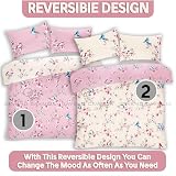 Gaveno Cavailia Luxury Bedding Duvet Cover Set Pink Birds Flowers Single view 2