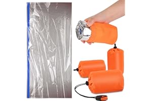 CIVJET Survival Bag - 3 Pack Bivy Sack Waterproof, Emergency Sleeping Bags Blanket Stuff Shelter Xtreme Cold, Survival Gear and Supplies for Disaster Preparedness, Thermal, Portable, Camping