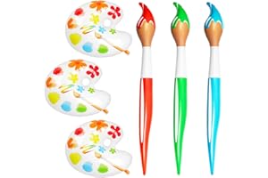 DENYLO PRO 6 Pcs Inflatable Large Paint Brush Balloons with Color Palette Balloon Set Paint Brush Balloons Decor for Back to School Party Photo Prop Classroom Office Supplies
