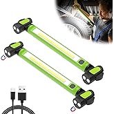 wokelux 2 Pack Mechanic Work Light, 3000LM Rechargeable LED Bar, Portable, Magnetic, Hooks, SOS Flashlight