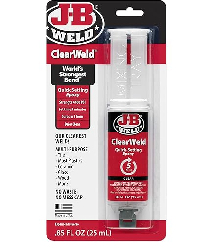 Amazon.com: J-B Weld 50112 ClearWeld Quick-Setting Epoxy Syringe