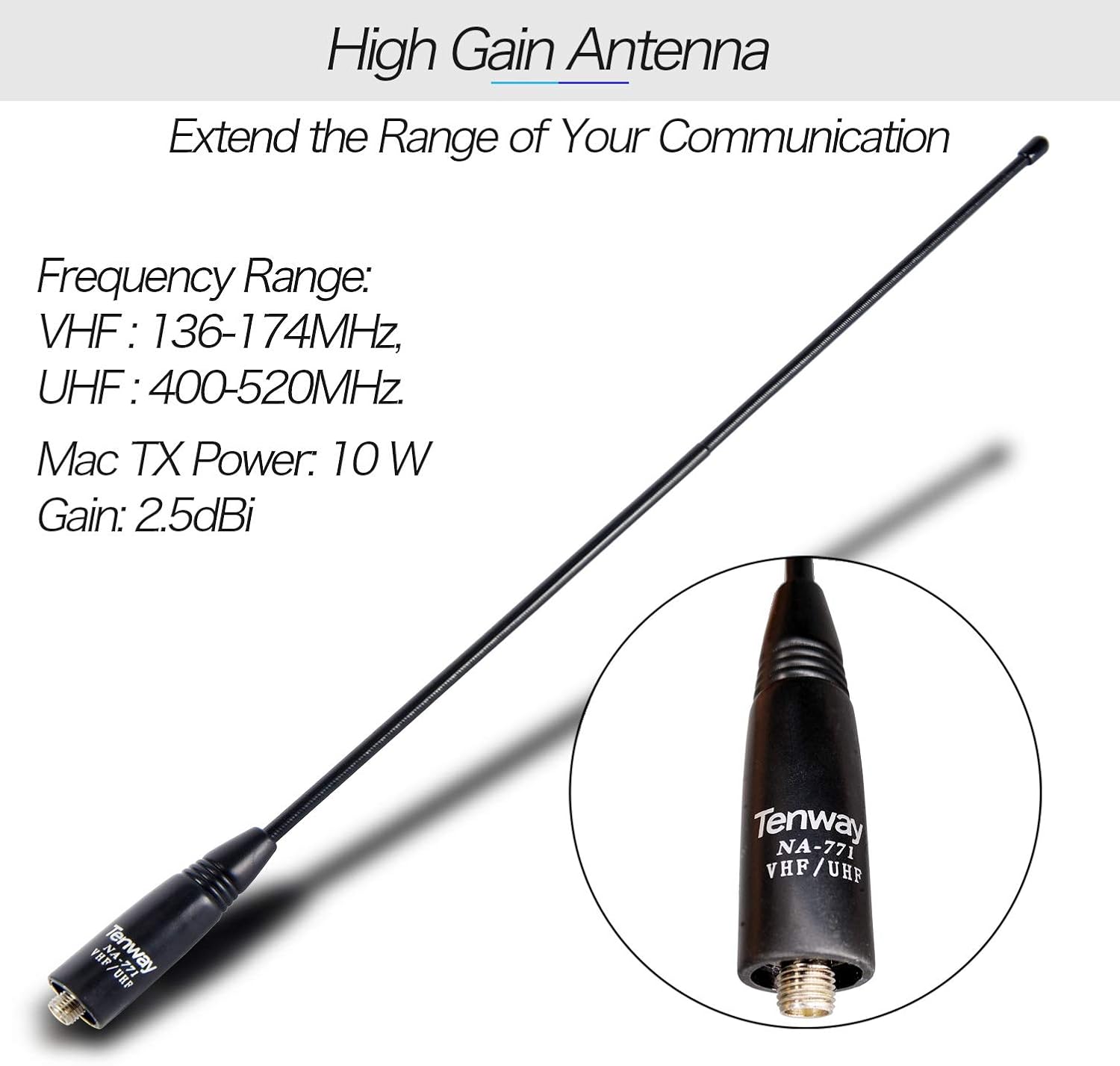 Ham Radio Walkie Talkie UV-5R Pro 8-Watt Dual Band Two Way Radio with one More 3800mAh Battery and Handheld Speaker Mic and NA-771 Antenna and USB Programming Cable: Car Electronics