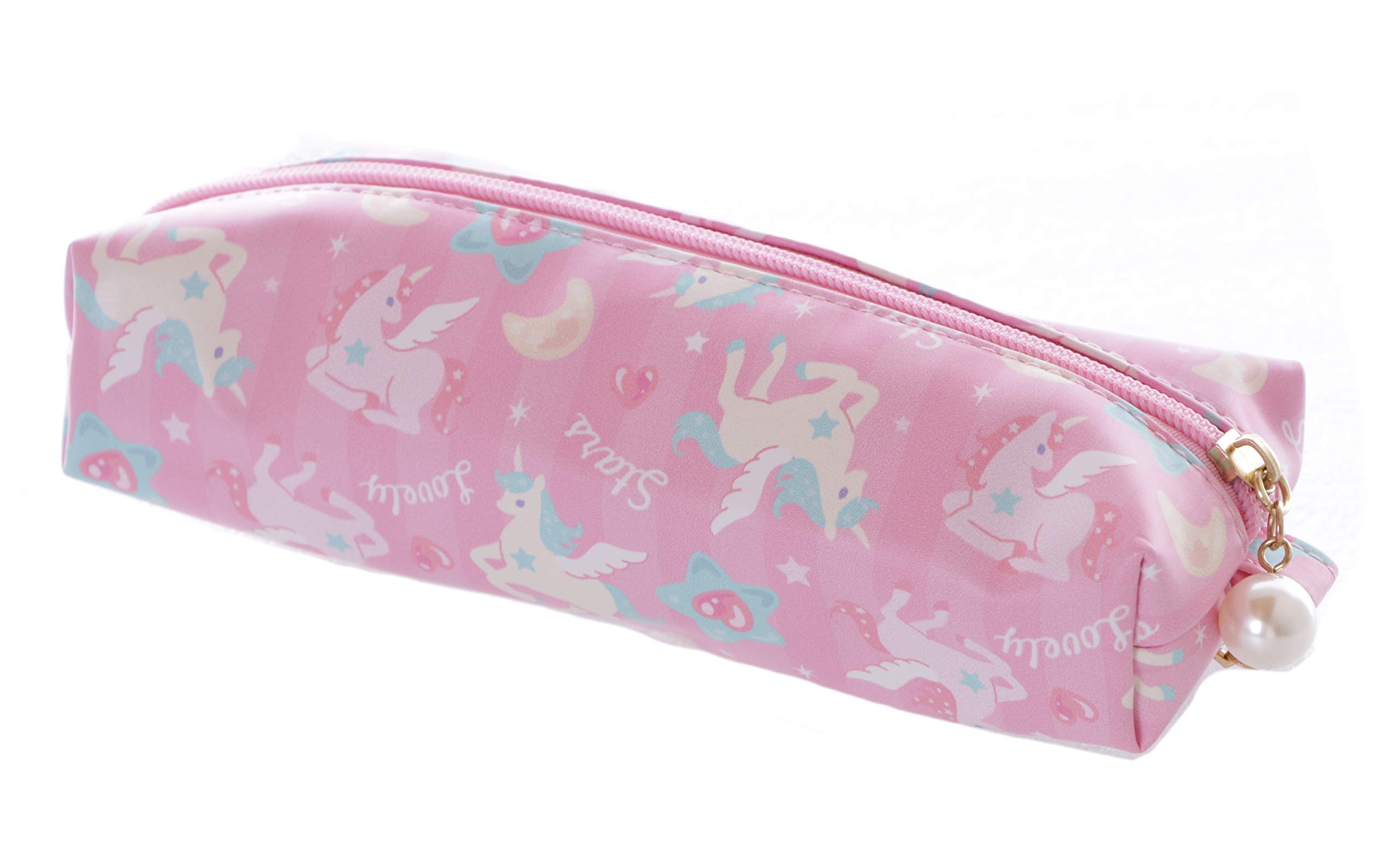 LB-2016-2 Pink Pastel Pegasus Horse Stars Moon Pencil Case Cosmetic Bag Kawaii