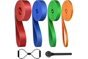 Nenrsl Resistance Bands Set 10pcs, Resistance Bands for Working Out, Pull Up Bands, Exercise Bands for Men & Women, Workout Bands with Door Anchor, for Muscle Training, Physical Therapy, Home Workouts