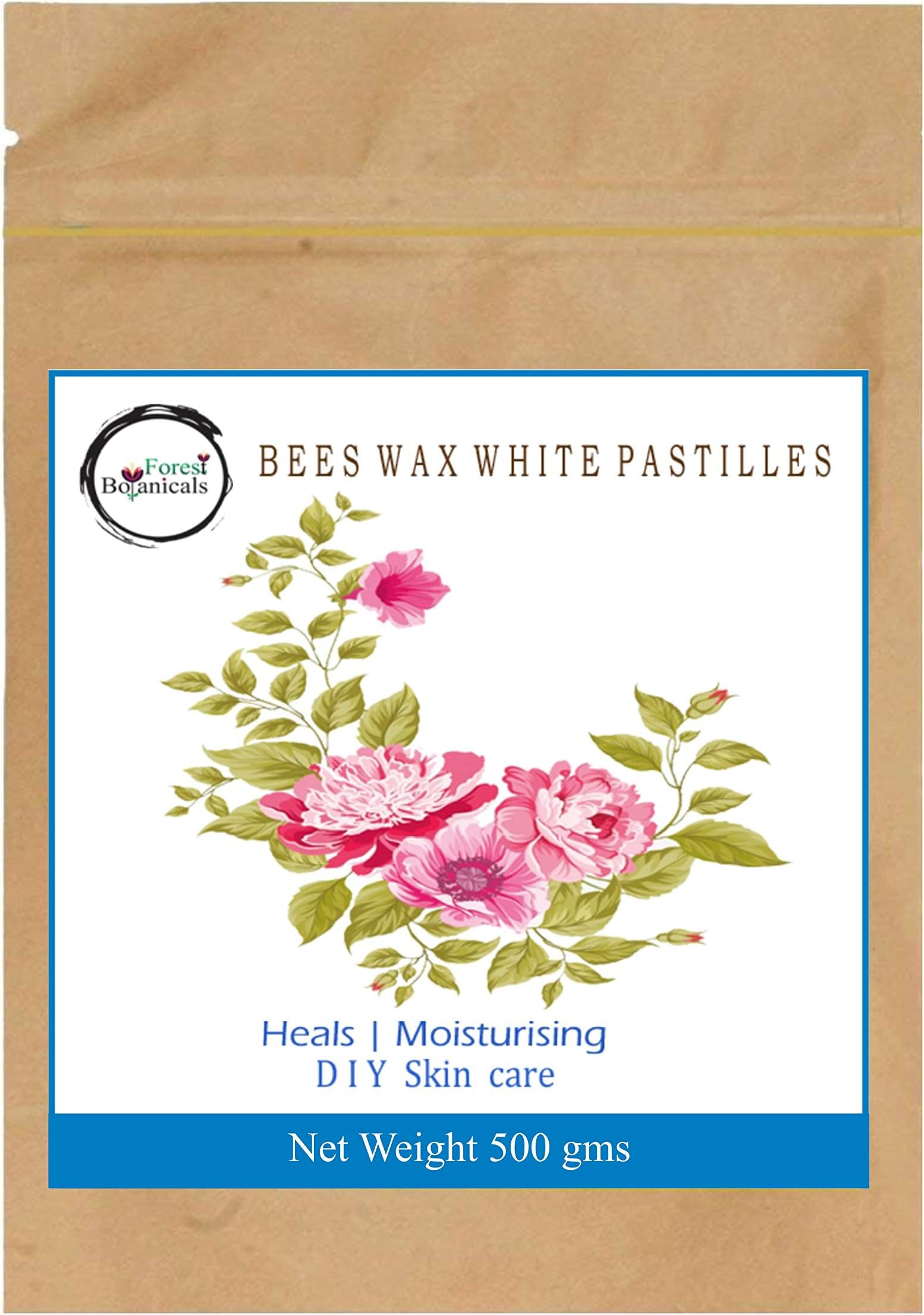 Zenvista Pure Natural Unrefined Raw Organic Beeswax Pastilles For Lip Balm, Creams, Lotion, Soap & Candle Making, DIY Skin Care/Cosmetics Making, Made With Pure Honey-500gm