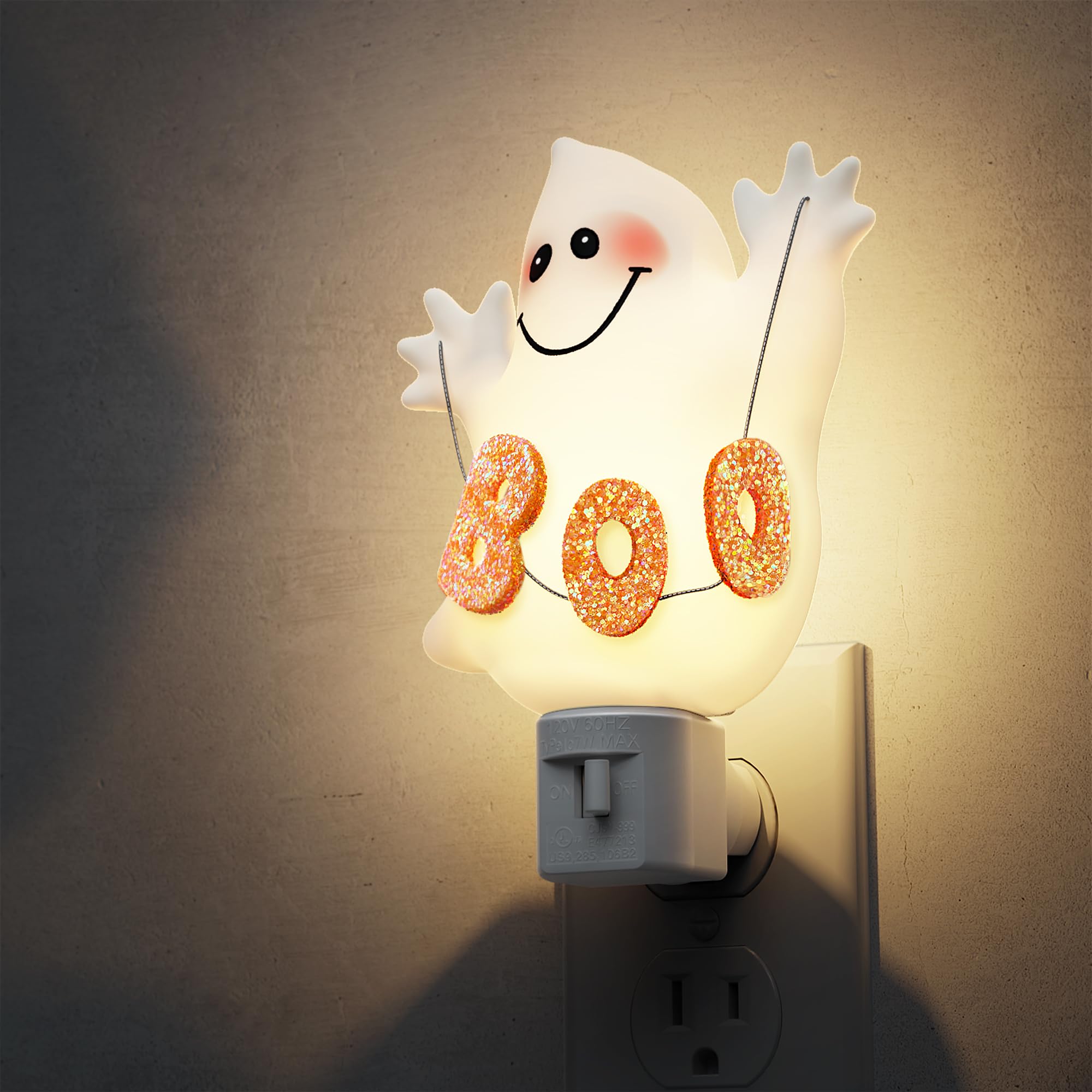 L LOHAS LED Halloween Night Light Plug in, Ghost
