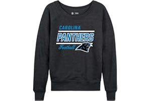 Team Fan Apparel NFL Womens Crew Neck Light Weight, Gameday Apparel, Slouchy Fit Raglan Crewneck Pullover for Women