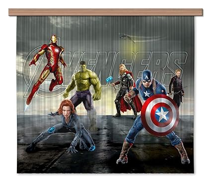Marvel 3d Photo Print Curtains Pes Multi Colour 180 X 160 Cm 71