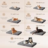 EHEYCIGA Orthopedic Large Dog Bed 91x68x9 cm with Removable Cover Grey view 2