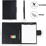 Agoer Clipboard Folder A4 Leather Look Magnetic Closure Black view 2