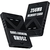 Mcbazel 256MB Memory Card for PlayStation 2 and PS2 Slim, Two Save Banks | Memory Card for PS2 and for PS2 Slim Only, 2 x 128MB Banks, Front Bank Selector, Reads Old 8MB Saves, No Boot Disc Needed